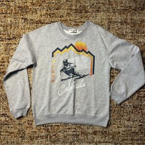 Vintage Inspired Graphic Aspen Colorado Pullover Sweater